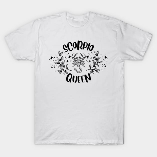 Scorpio Queen T-Shirt by teresawingarts